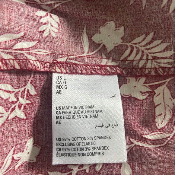 Bar III Dark Red Floral Crop Top L - Picture 7 of 8